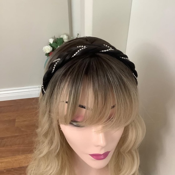 NEW Pretty Diamond Braid headband Dark Brown - Picture 3 of 4